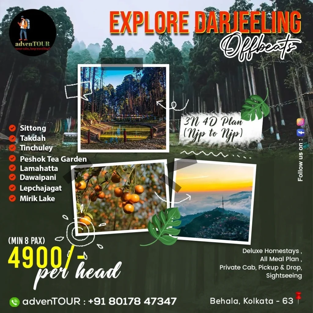 Darjeeling Offbeats – 3N/4D Tour (NJP to NJP)