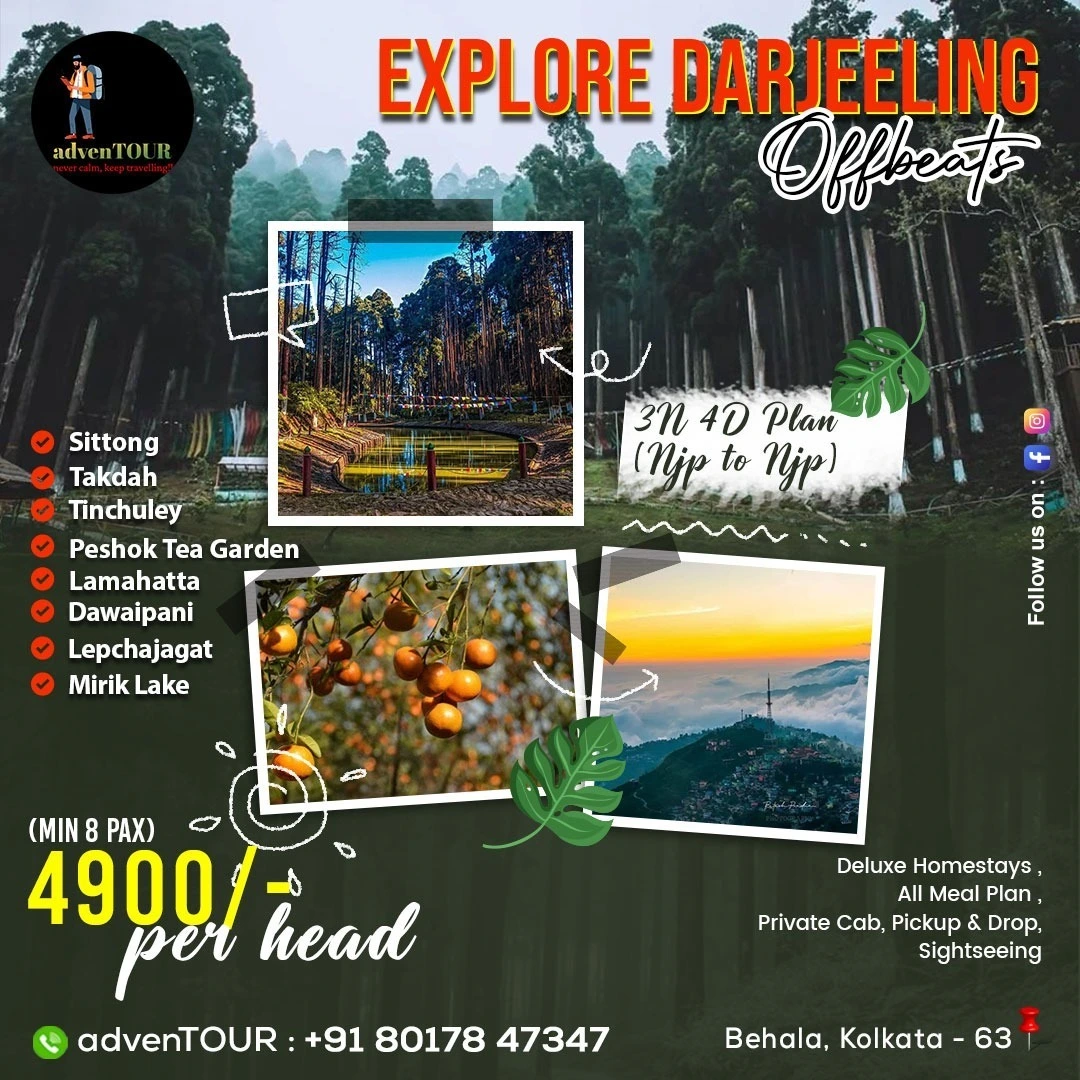 Darjeeling Offbeats – 3N/4D Tour (NJP to NJP)